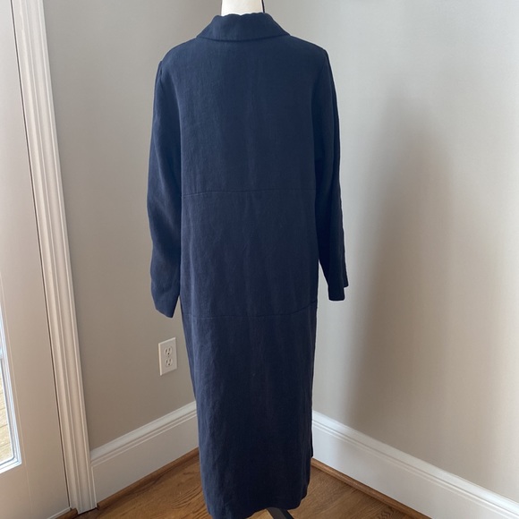 NWOT hemp linen made in USA silk carved buttons coat lightweight laggin look - Picture 7 of 14